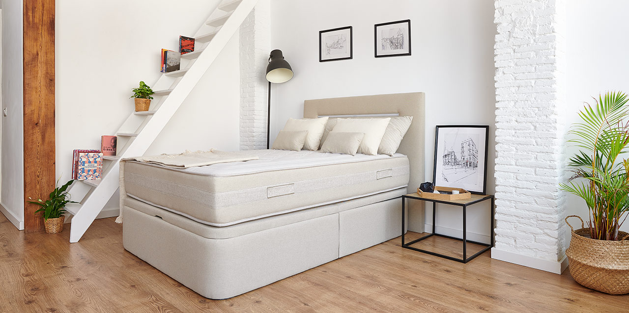 colchão ergonómico em quarto decorado